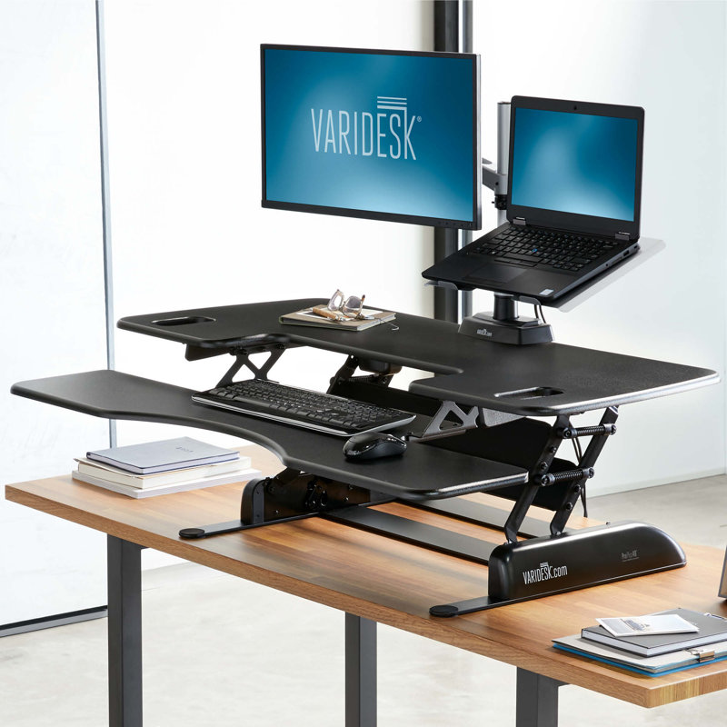 Height adjustable standing desk converter gasguy